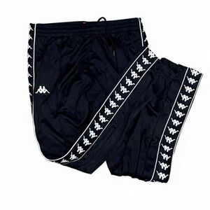 Kappa Black Pants with Logo Accents